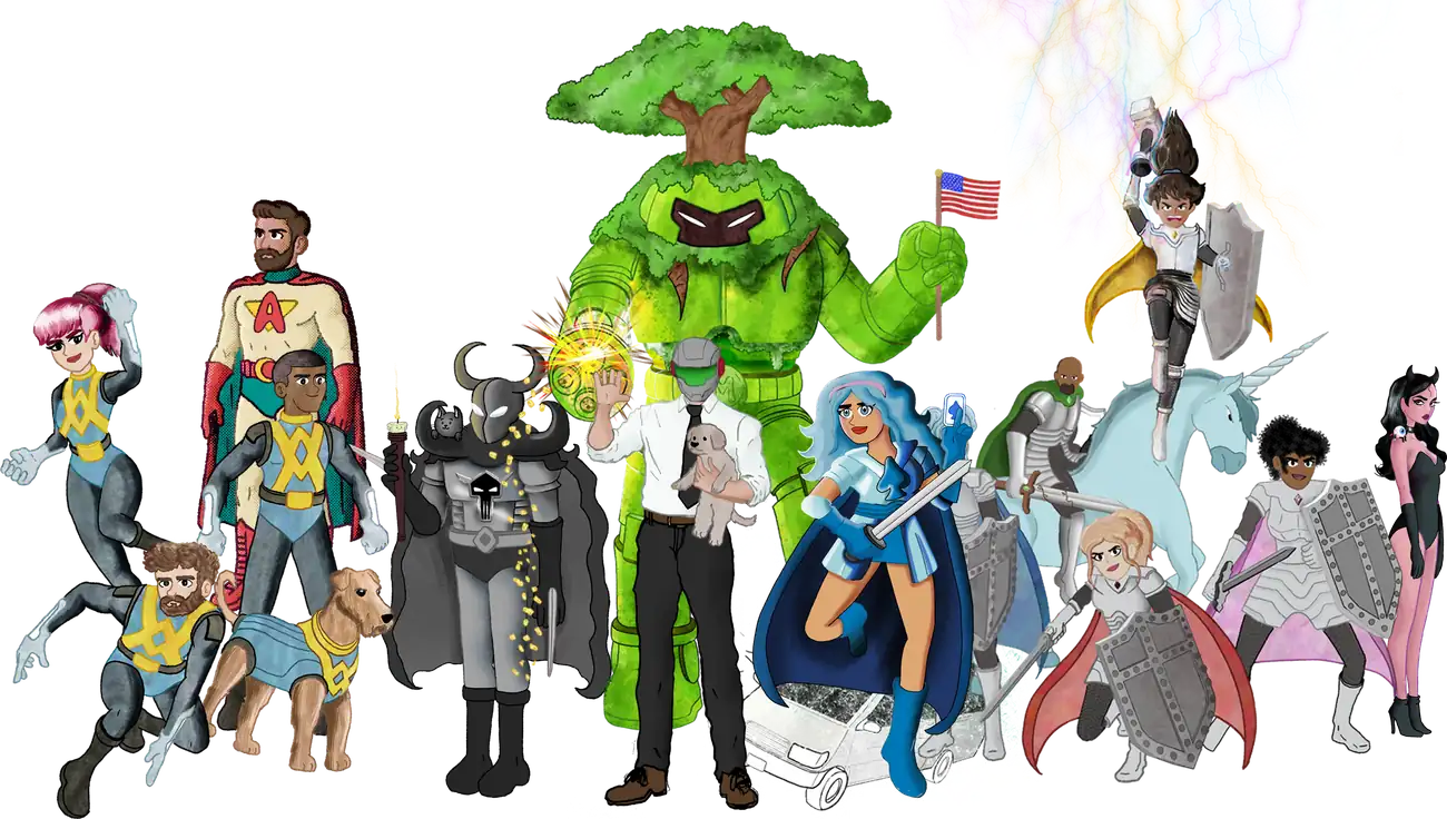 The Volume One heroes of Viewtopia
