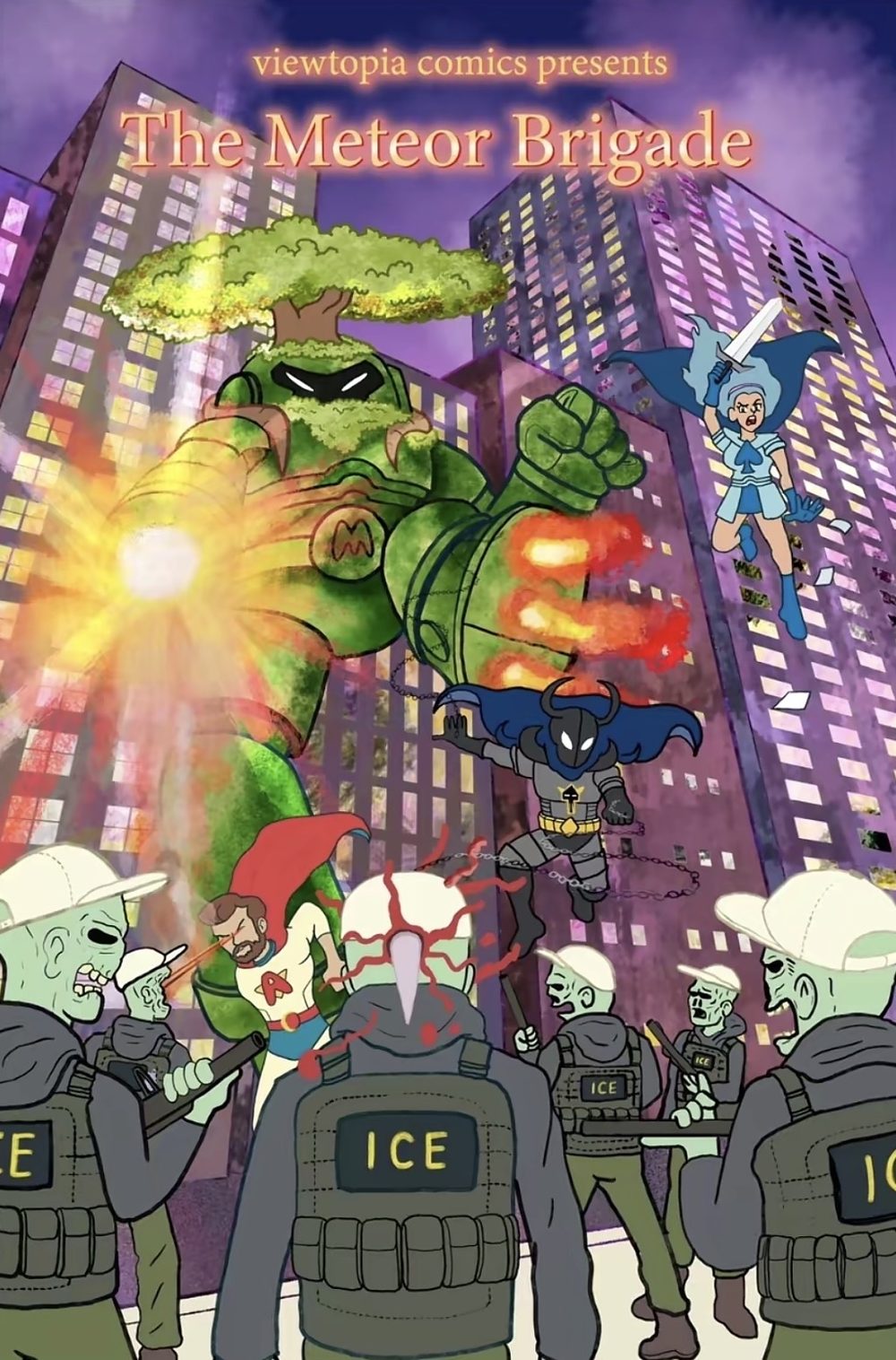 The Meteor Brigade, a Viewtopia Comics print
